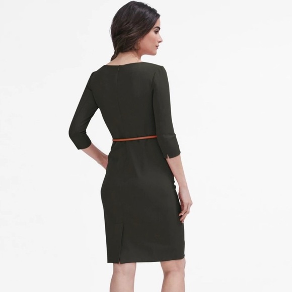 MM. LaFleur Etsuko Dress Dark Green Size 14 - Picture 2 of 7